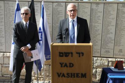 Serge and Stefan Goldberg, the sons of Anni Goldberg z&quot;l, thanked Yad Vashem for the &quot;unimaginable and unlikely family reunion&quot;